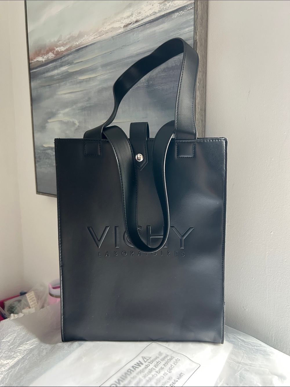 Vichy Black Tote Bag